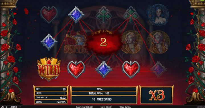 Free spins-funktionen er et bonusspil i NetEnts nye spilleautomat Blood Suckers 2