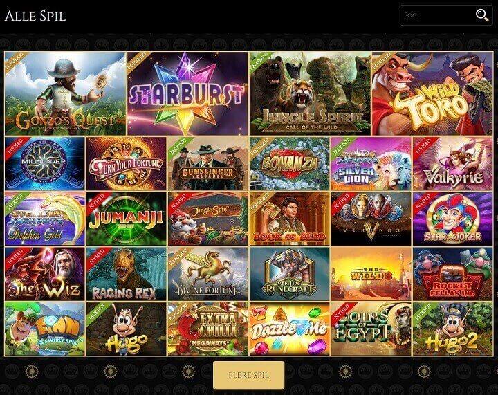 Royal Casino har spilleautomater fra mange forskellige spiludbydere som Thunderkick, ELK og NetEnt.