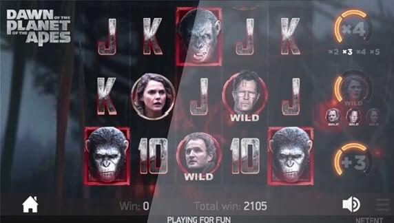 Planet of the Apes’ free spins-funktion er et bonusspil i NetEnts nye spilleautomat