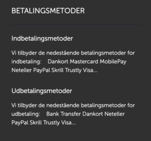 Casino.dk betalingsmetoder