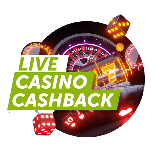 Live casino cashback bonus til comeon online casino