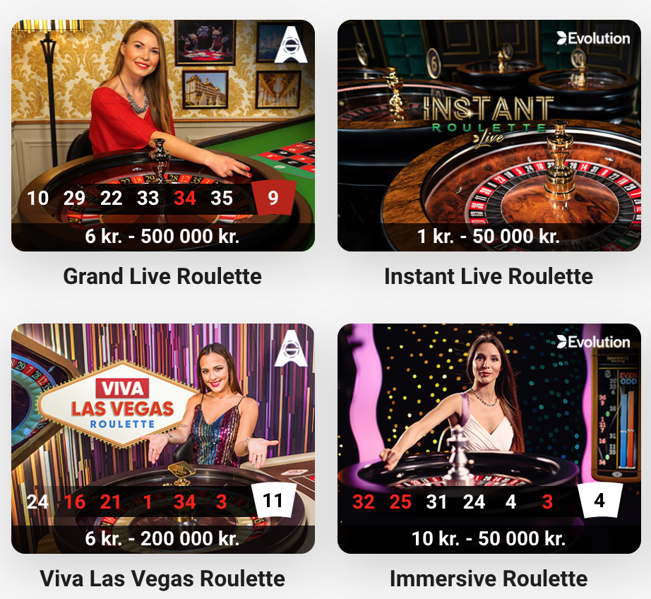 Forskellige roulette varianter