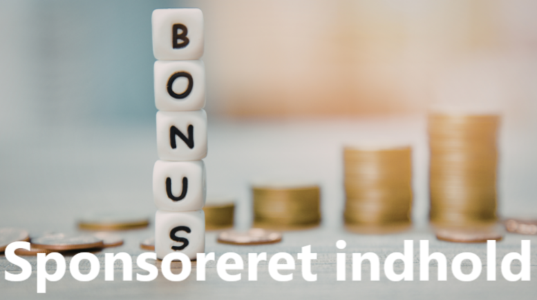 Bonusterninger med møntstakke i baggrunden