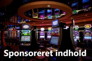 Spilleautomater placeret i cirkler på et fysisk casino